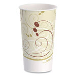 SOLO® RP16PSYM Double Sided Poly (DSP) Paper Cold Cups, 16 oz, Beige/White/Red, 50/Sleeve, 20 Sleeves/Carton