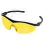 MCR Safety ST114 Storm Safety Glasses, Amber Lens, Black Frame