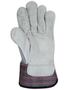 Pattern Split Leather Palm Gloves, Cowhide, Split, Leather, Wing, Natural / Blue, Universal