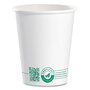 SOLO® 370PLAPLANET Compostable Paper Hot Cups, 10 oz, White/Green, 1,000/Carton