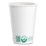 SOLO® 412PLAPLANET Compostable Paper Hot Cups, 12 oz, White/Green, 1,000/Carton
