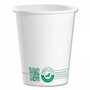 SOLO® 370PLAPLATPK Compostable Paper Hot Cups, 10 oz, White/Green, 50/Pack