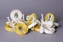 Pre-Cut Strapping, Polypropylene, Yellow, 1/2 in, 15 ft