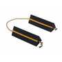 Vestil Rubber Airline Wheel Chock 6 In. x 18 In. Black
