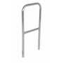 Vestil Aluminum Pipe Safety Railing 24 In, Silver