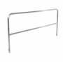 Vestil Aluminum Pipe Safety Railing 96 In, Silver
