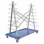 Vestil Steel A-Frame Rack Cart 36 In. x 72 In. 2000 Lb. Cap, Blue