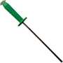 Ary 40405 Polished Butcher Steel Honing Rod, 10", Green