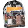 Clear Vinyl Backpack with Front Pocket and Adjustable Straps, 12 mil