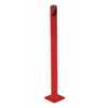 Vestil Steel Pipe Safety Bollard 24 In. x 1-3/4 In, Red