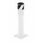 Vestil Steel Pipe Safety Bollard 24 In. x 4-1/2 In, White
