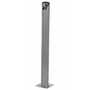 Vestil Steel Pipe Safety Bollard 42 In. x 4-1/2 In. Gray Semi Gloss