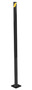 Vestil Steel Pipe Safety Bollard 48 In. x 1-3/4 In, Black