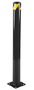 Vestil Steel Pipe Safety Bollard 48 In. x 4-1/2 In, Black