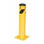 Vestil Steel Pipe Bollard with Slots 24 In. x 4-1/2 In. Yellow