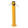 Vestil Steel Pipe Bollard with Slots 42 In. x 5-1/2 In. Yellow