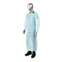 Tradex CPG45BEW CPE 1.75 Mil Blue Processing Gown, Elastic Wrists, 45"L