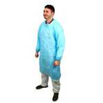 Impact Products MCPE-45B-EW Safety Zone Blue Processing Gown 45"L