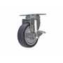 Vestil CST-B28-4X1TPR-SWB Rubber Swivel Total Brake 4x1 .22K