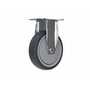 Vestil CST-B28-5X1TPR-R Rubber Rigid Caster 5x1 308lb Dk Gy