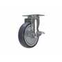 Vestil CST-B28-5X1TPR-SWB Rubber Swivel With Brake 5x1 308lb