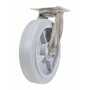 Vestil CST-E-SS-8X2TPR-S Rubber Swivel Caster 8x2 675lb Gray