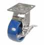 Vestil CST-F-SS-5X2SP-SWB Poly Swivel With Brake 5x2 1K Blue