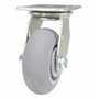 Vestil CST-F34-5X2DK-S Rubber Swivel Caster 5x2 .5K Gray