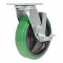 Vestil CST-F34-8X2DT-SWB Poly Swivel W/Brake 8x2 1K Green