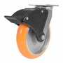 Vestil CST-F34-8X2SI-SWTB1 Poly Swivel Total Brake 8x2 1250lb
