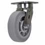 Vestil CST-FC47-6X2DK-S Rubber Swivel Caster 6x2 .6K Gray