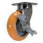 Vestil CST-FC47-6X2SI-SWB Poly Swivel With Brake 6x2 1.5K BS
