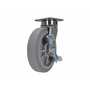 Vestil CST-FC47-8X2DK-SWB Rubber Swivel Caster w/Brake 8x2 Gy