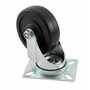 Vestil CST-HR-4X1.25-S Rubber Swivel Caster 4x1.25 Black
