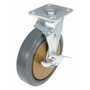 Vestil CST-KSM-8X2MR-SWB Rubber Swivel W/Brake 8x2 881lb