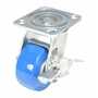 Vestil CST-PB-4X2PUA-SWB Poly Swivel W/Brake 4x2 551lb Blue