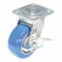 Vestil CST-PB-5X2PUA-SWB Poly Swivel W/Brake 5x2 617lb Blue