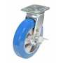Vestil CST-PB-8X2PUA-SWB Poly Swivel W/Brake 8x2 881lb Blue