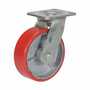 Vestil Polyurethane Swivel Caster 6 In. x 2 In. Width 772 Lb. Cap, Red