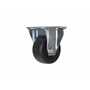 Vestil Rubber Rigid Caster 2 In. x 1 In. Width 55 Lb. Cap, Black