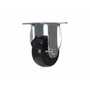 Vestil Rubber Rigid Caster 3 In. x 1 In. Width 198 Lb. Cap, Black