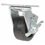 Vestil CST-VE-4X2MR-SWB Rubber Swivel W/Brake 4x2 396lb Bk