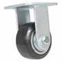 Vestil Rubber Rigid Caster 4 In. x 2 In. Width 551 Lb. Cap, Black/Gray
