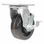 Vestil CST-VE-5X2PH-SWB Phenolic Swivel W/Brake 5x2 1K Bk
