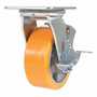 Vestil CST-VE-5X2PUA-SWB Poly Swivel W/Brake 5x2 990lb Org