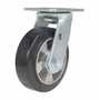 Vestil Rubber Rigid Caster 6 In. x 2 In. Width 771 Lb. Cap, Black/Gray