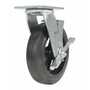 Vestil CST-VE-8X2MR-SWB Rubber Swivel W/Brake 8x2 551lb Bk