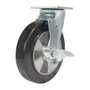 Vestil CST-VE-8X2MRA-SWB Rubber Swivel W/Brake 8x2 881lb Bk