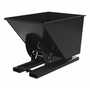Vestil D-100-LD-NB-BLK-SG No Bump LD Hopper 1 CbYd SG Black