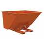 Vestil No Bump HD Hopper 3CbYd Orange